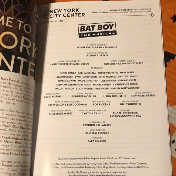 Bat Boy The Musical 2025 Revivial Playbill - Picture 2 of 3